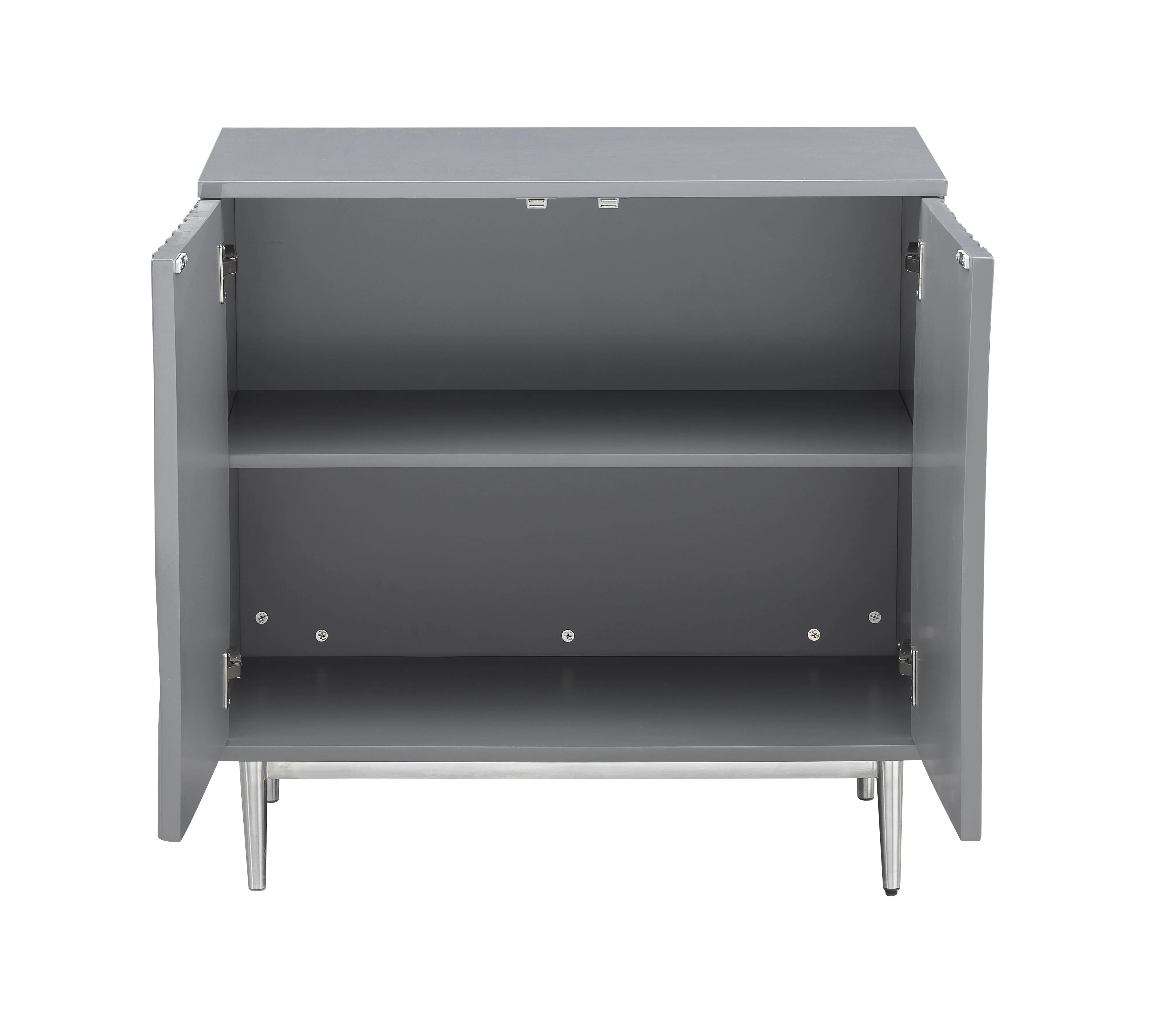 Storme - Two Door Cabinet - Glossy Gray