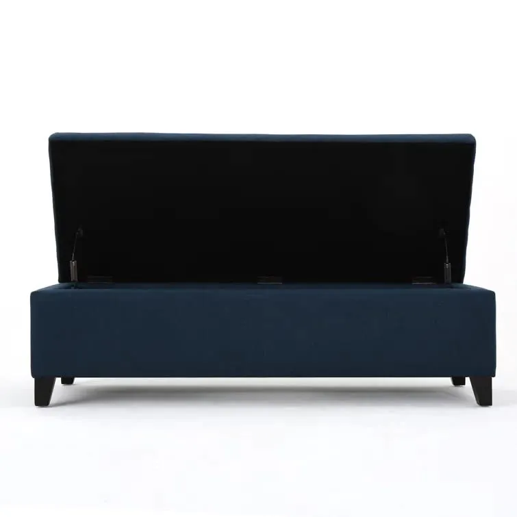 Sydney 2 Seater Fabric Storage Ottoman Bench Sette Pouffe Puffy for Foot Rest