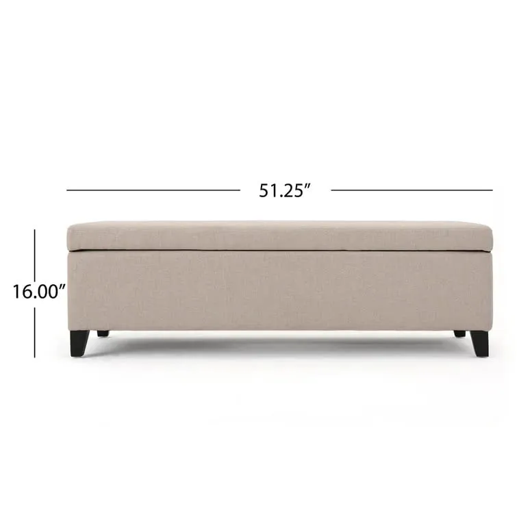 Sydney 2 Seater Fabric Storage Ottoman Bench Sette Pouffe Puffy for Foot Rest