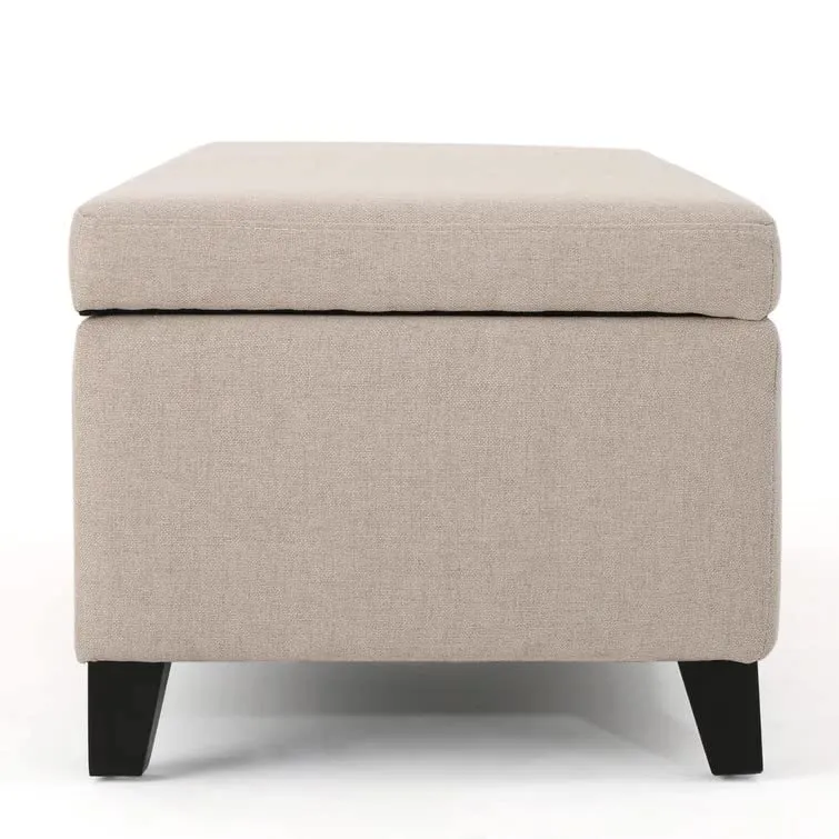 Sydney 2 Seater Fabric Storage Ottoman Bench Sette Pouffe Puffy for Foot Rest