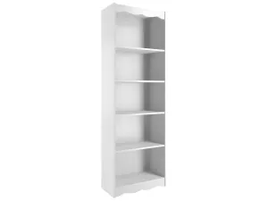 Tall Bookcase in White, 72"