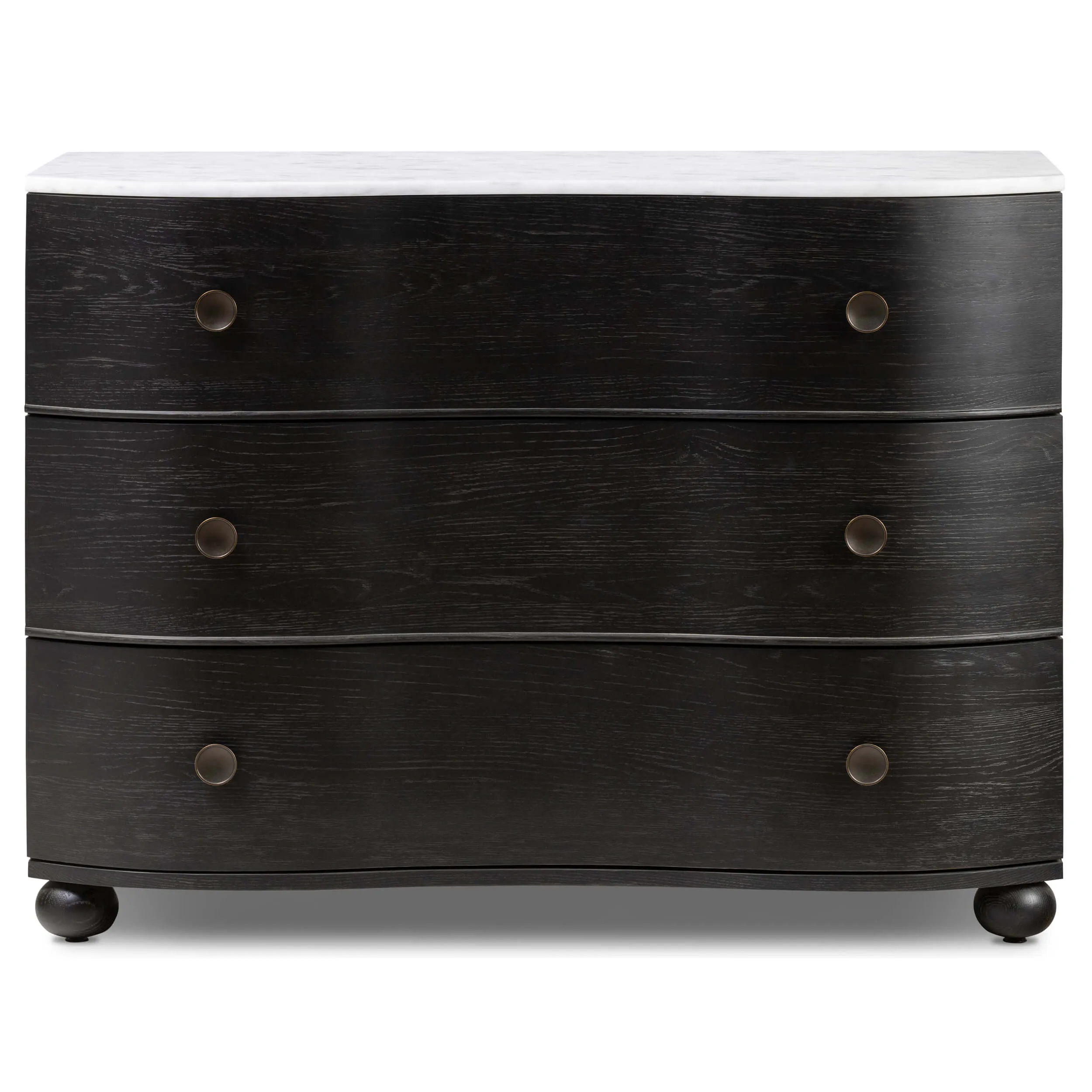 Tiago Marble Chest, Distressed Black