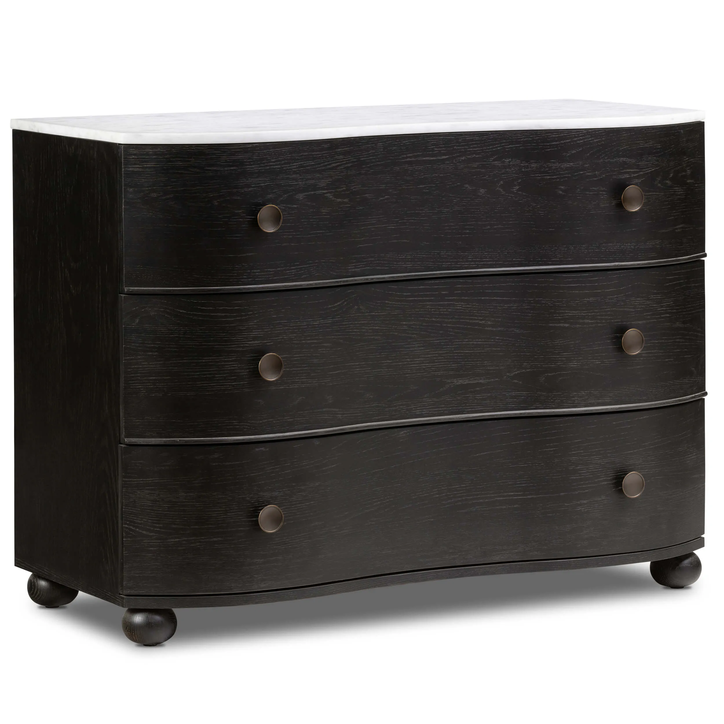 Tiago Marble Chest, Distressed Black