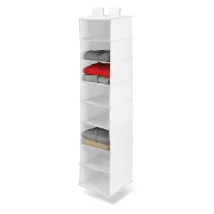 White 8-Shelf Hanging Closet Organizer