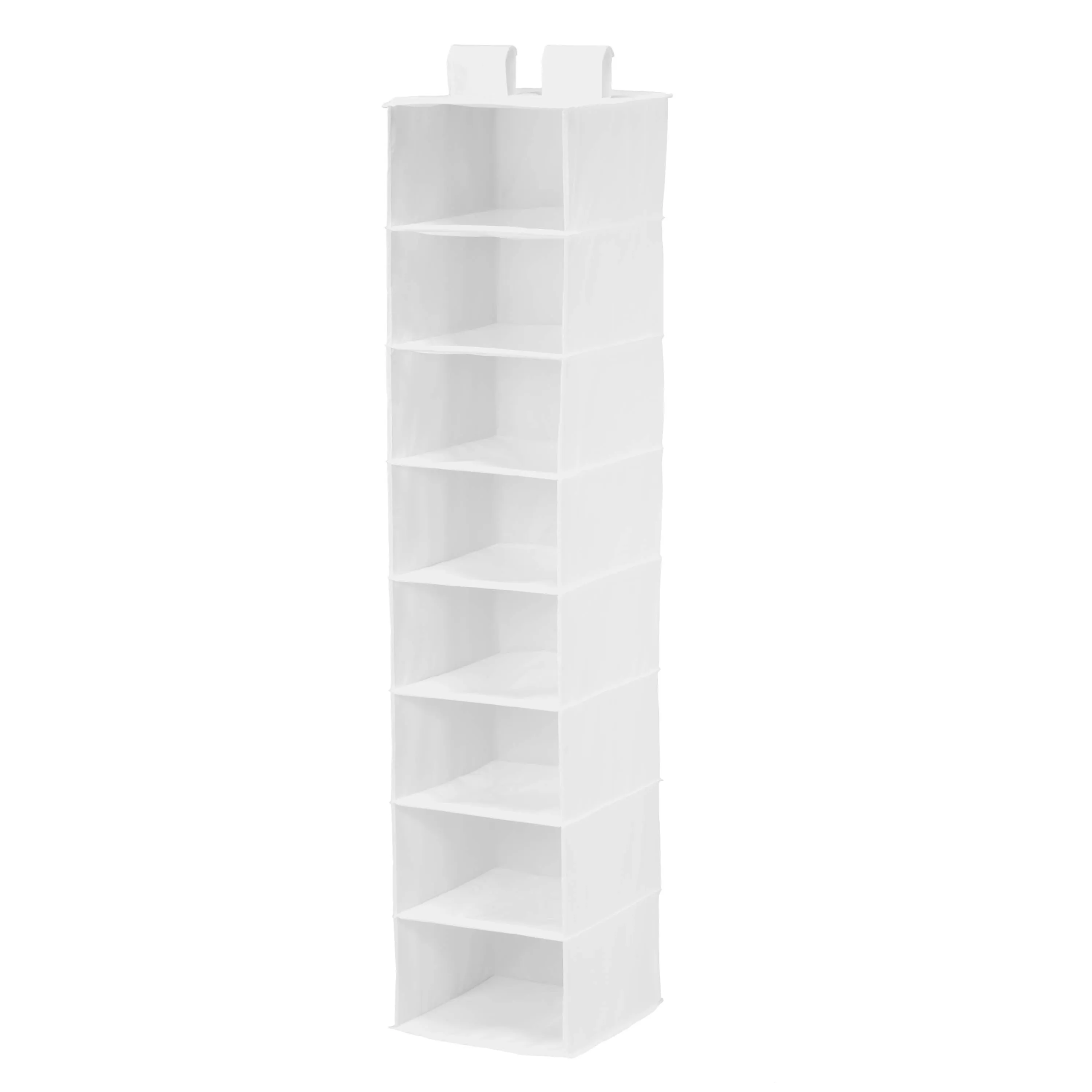 White 8-Shelf Hanging Closet Organizer